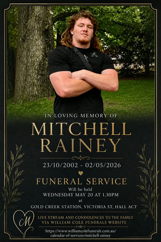 Mitchell Rainey Canberra, AU Death-Obituary: In Loving Memory Of A Beloved brother, Friend, And College